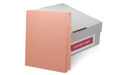 Salmon Colored Copier Tabs
