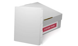 44-Hole Coil Punched Copier Tabs