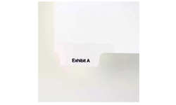 Pre-printed index dividers