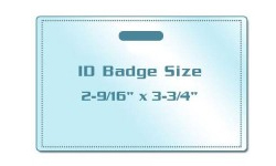 ID Badge Size Laminating Pouches with Slot