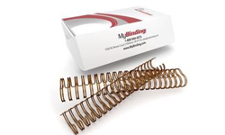 Gold Twin Loop Wire Binding Spines