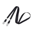 Keep badges secure and easily accessible with 3/8" Flat Open Ended Lanyards with Two Bulldog Clips, perfect for events and workplace use.
