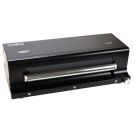 A GBC® Ci500E Electric Coil Inserter, a sleek black machine with a large silver roller.
