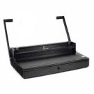 Rhin-O-Tuff Onyx HC8024 24" Manual Flat Bar Wire Closer, a heavy-duty black manual wire closer with dual handles, designed for binding documents efficiently.