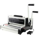The Tamerica Opticombo-341 3:1 Wire and 4:1 Coil Punch Binding Machine featuring dual levers and a sturdy design for efficient document binding.