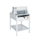 Triumph 4850 18.625" Electric Paper Cutter with Digital Display, featuring a sturdy stand and precision cutting mechanism.