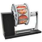 Rewinder for Afinia L501/L502/L701 digital color label printers featuring a sturdy black base with a large spool designed for efficiently winding printed labels into rolls.
