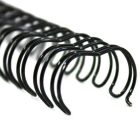 Close-up view of Black Spiral-O 19 Loop Wire Binding Combs, showcasing their durable metal construction and precise loop design.