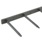 Close-up image of Black Velobind Compatible Hot Knife Binding Strips showing the plastic prongs used for secure document binding.