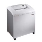 A Dahle 40534 High Security Level P-7 Micro Cut Paper Shredder, featuring a sleek white design on caster wheels for efficient document destruction.