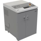 Front view of the Dahle PowerTEC 828 HD Hard Drive/Paper Shredder, a high-capacity industrial shredder designed for secure data destruction.