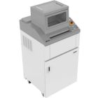 A front view of the Dahle PowerTEC 909 HS High Capacity Industrial Shredder, showcasing its robust design and user-friendly control panel.