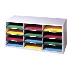 The Fellowes Literature Organizer offers a compact design with multiple compartments, perfect for sorting and storing documents or supplies efficiently.