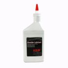 Bottle of HSM 314P Shredder Oil designed for lubricating shredder blades and extending shredder lifespan.