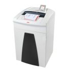 The HSM Securio P40c Level P-6 Cross-Cut High-Security Shredder, a professional-grade white and black paper shredder with a sleek design and advanced security features.