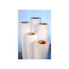Five rolls of SEAL 3mil Print Mount Ultra Pressure-Sensitive Mounting Adhesive arranged upright in a studio setting.