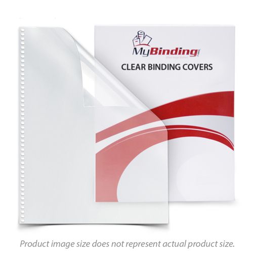 10mil Crystal Clear 8.5" x 11" Letter Size Binding Covers [Coil Punched (.2475 pitch 44 Hole Oval), No Tissue] - 100pk Image 1