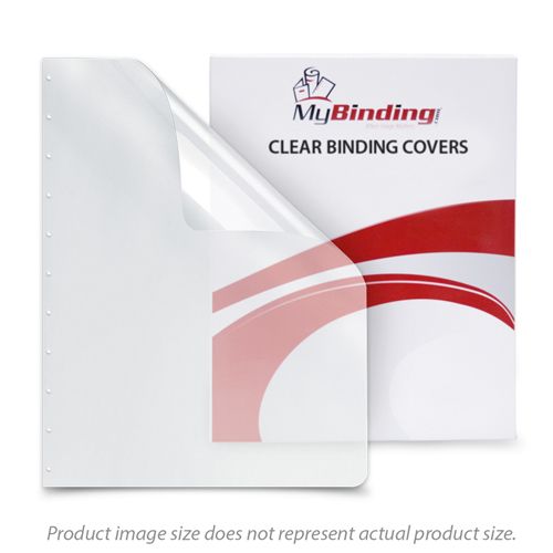 7mil Crystal Clear 8.75" x 11.25" Oversize Binding Covers [Velobind Punched (11 Hole), W/ Tissue] - 100pk Image 1