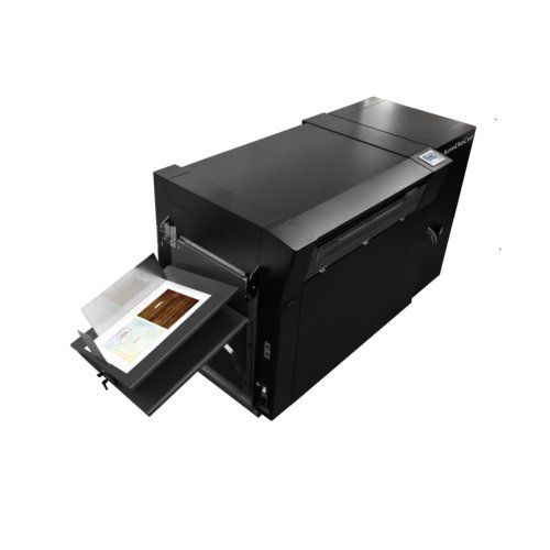 MBM AeroDieCut Die Cutter, Creaser, Perforator, and Embosser showcasing its versatile paper processing capabilities.