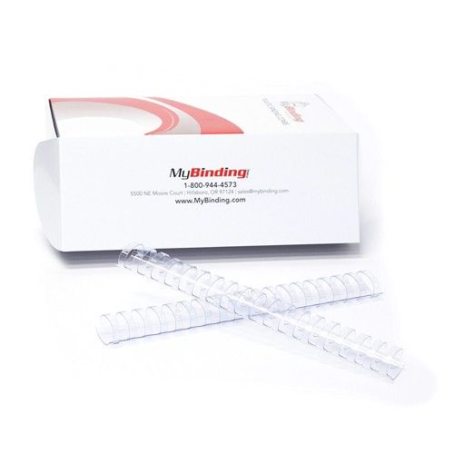 1-1/4 Inch Clear Plastic Binding Combs - 50pk Image 1