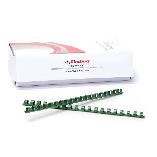 1/2 Inch Hunter Green Plastic Binding Combs - 100pk Image 1