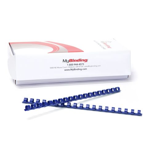 1/2 Inch Royal Blue Plastic Binding Combs - 100pk Image 1