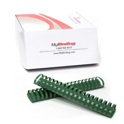 1-3/4 Inch Hunter Green Plastic Binding Combs - 50pk Image 1