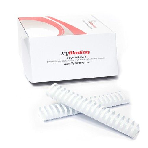 1-3/4 Inch White Plastic Binding Combs - 50pk Image 1