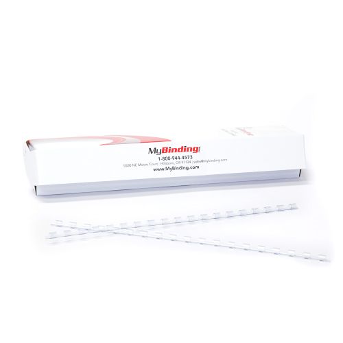 1/4 Inch Clear Plastic Binding Combs - 100pk Image 