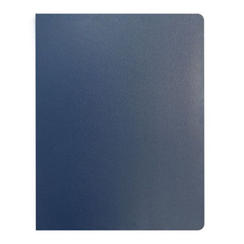 Royal Blue/Navy 8.75" x 11.25" Regency Leatherette Vinyl Covers [Unpunched, W/ Window] - 100pk Image 1