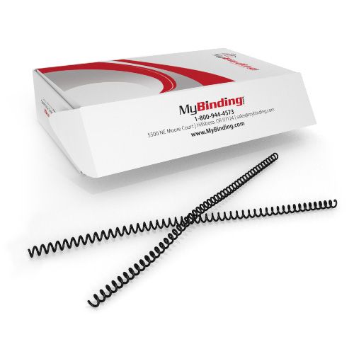 10mm Black 4:1 Pitch Spiral Binding Coil - 100pk  Image 1