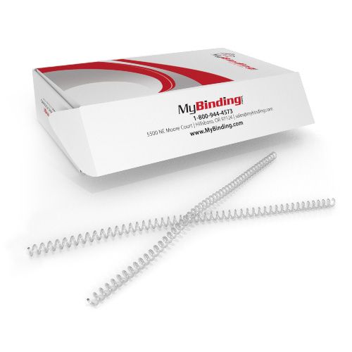 12mm Clear 4:1 Pitch Spiral Binding Coil - 100pk  Image 1