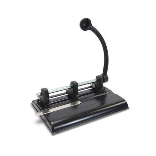 Black Master 1340PB Hole Punch by Martin Yale with a durable metal design and three adjustable punching heads.