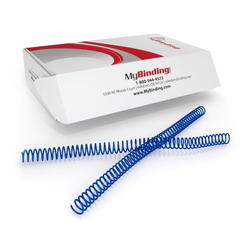 14mm Blue 4:1 Pitch Spiral Binding Coil - 100pk Image 1