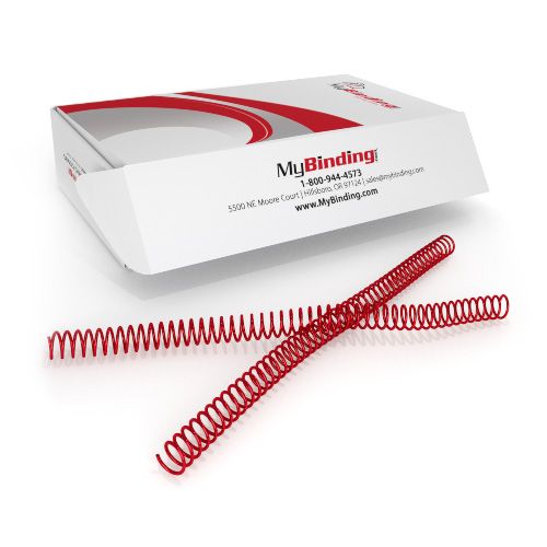 16mm Red 4:1 Pitch Spiral Binding Coil - 100pk Image 1