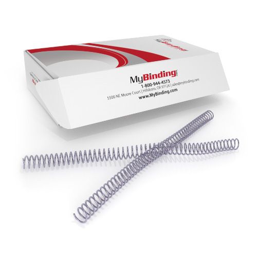 16mm Silver 4:1 Pitch Spiral Binding Coil - 100pk Image 1