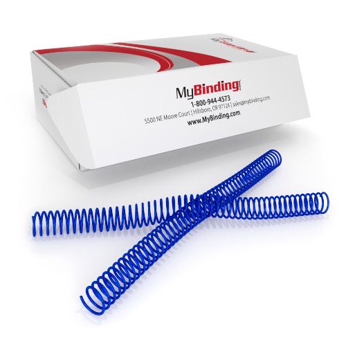 18mm Blue 4:1 Pitch Spiral Binding Coil - 100pk Image 1