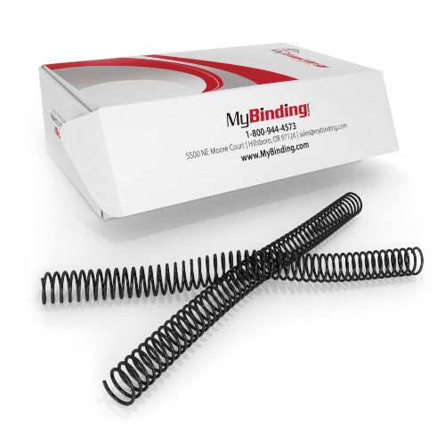 23mm Black 4:1 Pitch Spiral Binding Coil - 100pk  Image 1