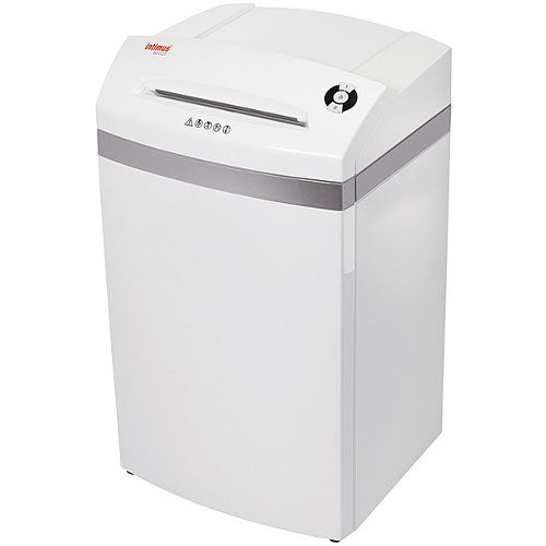 Intimus 60 CP7 Cross-Cut High Security Shredder, a sleek white office shredder designed for high-security document destruction.
