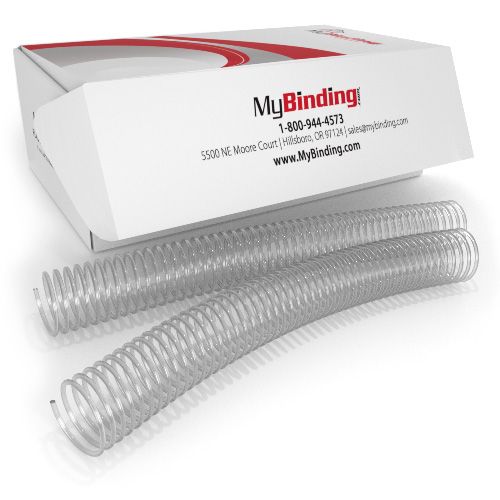 28mm Clear 4:1 Pitch Spiral Binding Coil - 100pk  Image 1