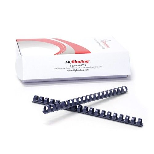 3/4 Inch Navy Plastic Binding Combs - 100pk Image 1