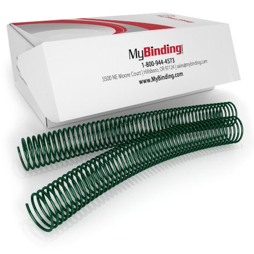 30mm Forest Green 4:1 Pitch Spiral Binding Coil - 100pk Image 1