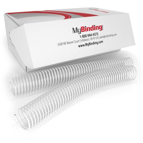 30mm White 4:1 Pitch Spiral Binding Coil - 100pk  Image 1