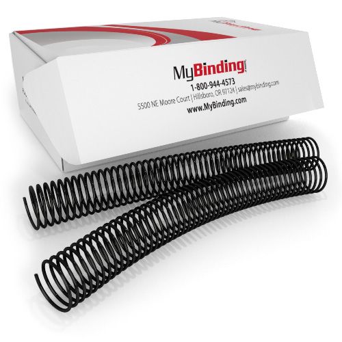 35mm Black 4:1 Pitch Spiral Binding Coil - 100pk  Image 1