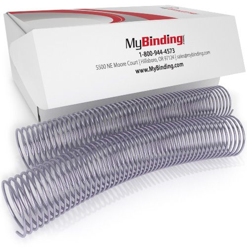 38mm Silver 4:1 Pitch Spiral Binding Coil - 100pk Image 1