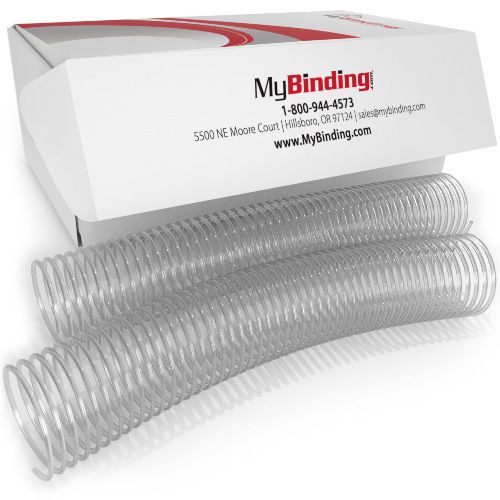 40mm Clear 4:1 Pitch Spiral Binding Coil - 50pk Image 1