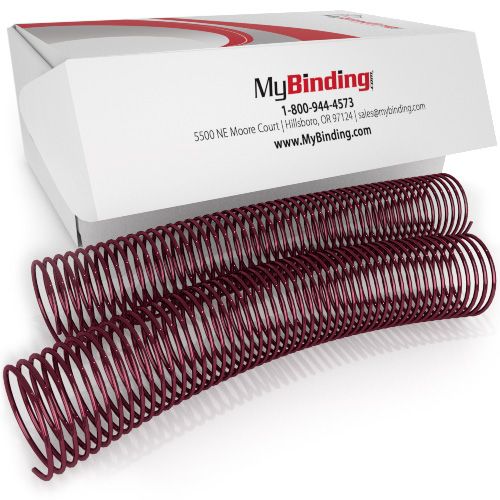 45mm Burgundy 4:1 Pitch Spiral Binding Coil - 100pk Image 1