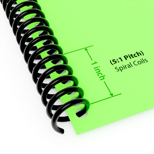 5:1 Pitch Spiral Binding Coil - 100pk Image 1