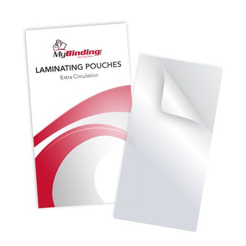 Clear and durable 7MIL Extra Circulation 3-15/16" x 6-7/8 Pouches with a glossy finish for professional laminating results.
