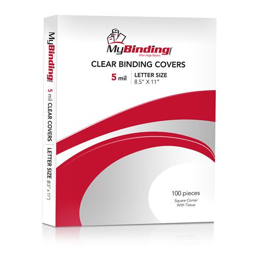 5mil Crystal Clear 8.5 Inch x 11 Inch Letter Size Covers - 100pk Image 1